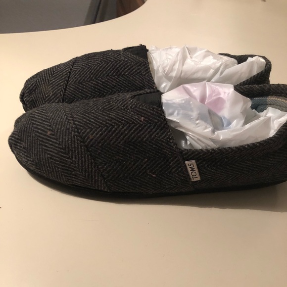Grey Micro Corduroy, Classic Toms Shoes, 11.5 US M - Picture 2 of 5